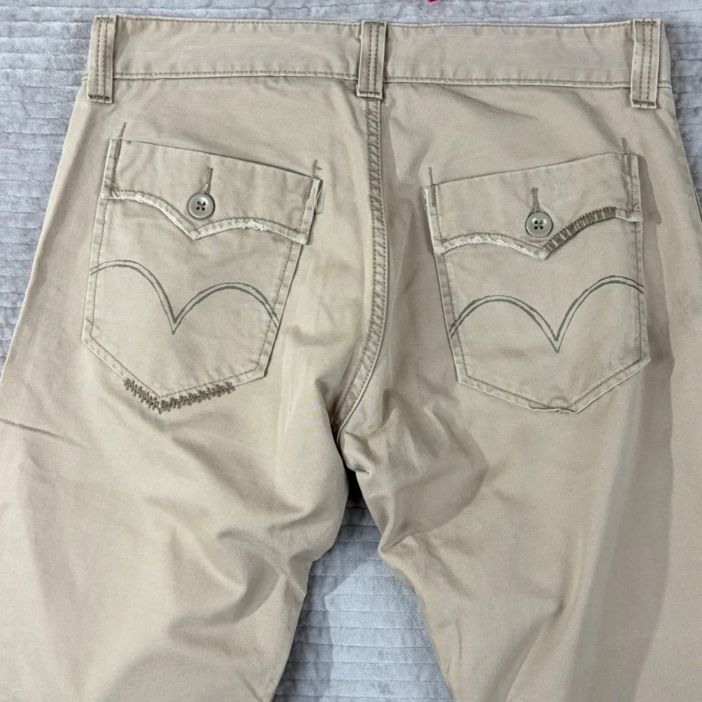 Levis‎ Tab Twills Slim Straight Khaki Pants Mens 34x34 Tan Chino Cotton 5-Pocket
